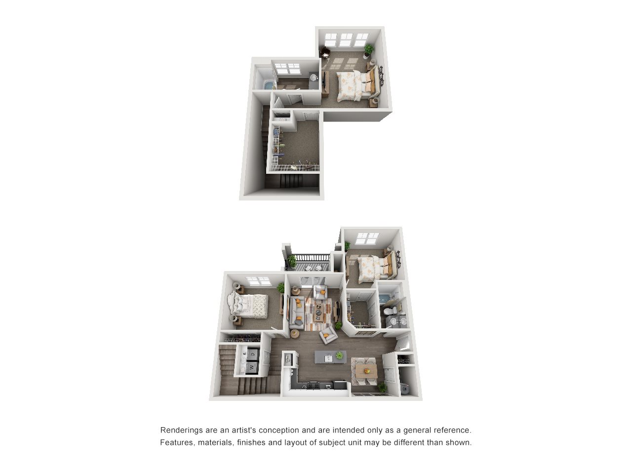 Lodge at Croasdaile Farm Three Bedroom Floor Plan